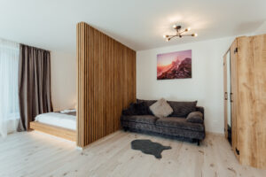 Rozkladací gauč ako extra lôžko pre 2 osoby v štúdiu Lux, Miracle Seasons Demänová