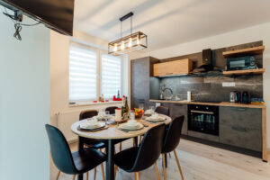 Plne vybavená kuchyňa v apartmáne Lux Plus 65 m², Miracle Seasons Demänová, umývačka riadu, rúra